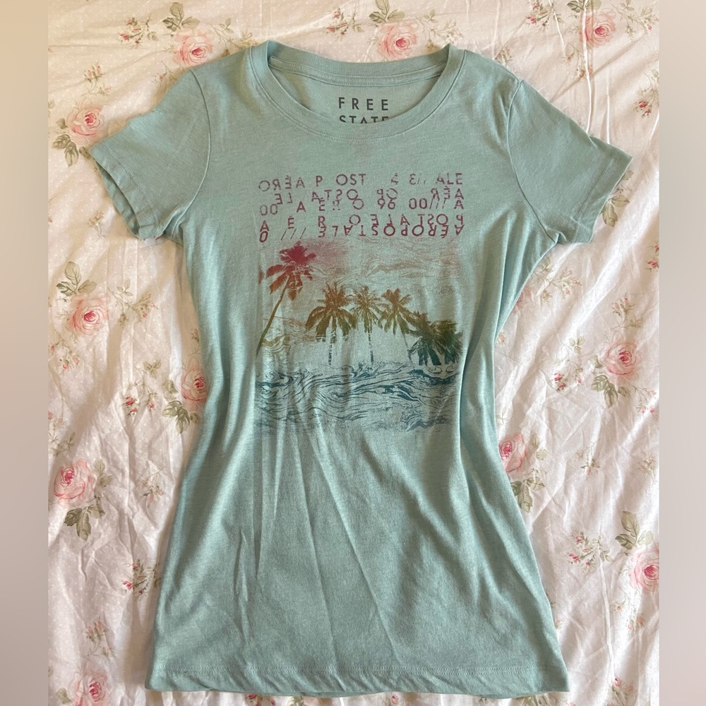 Free State Aeropostale blue tee shirt